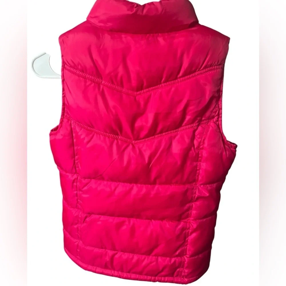 Old Navy Girls Pink Puffer Vest Quilted Zip Up Lightweight Winter Layer - XL